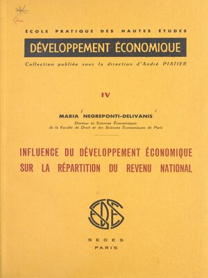 cover image of Influence du développement économique sur la répartition du revenu national